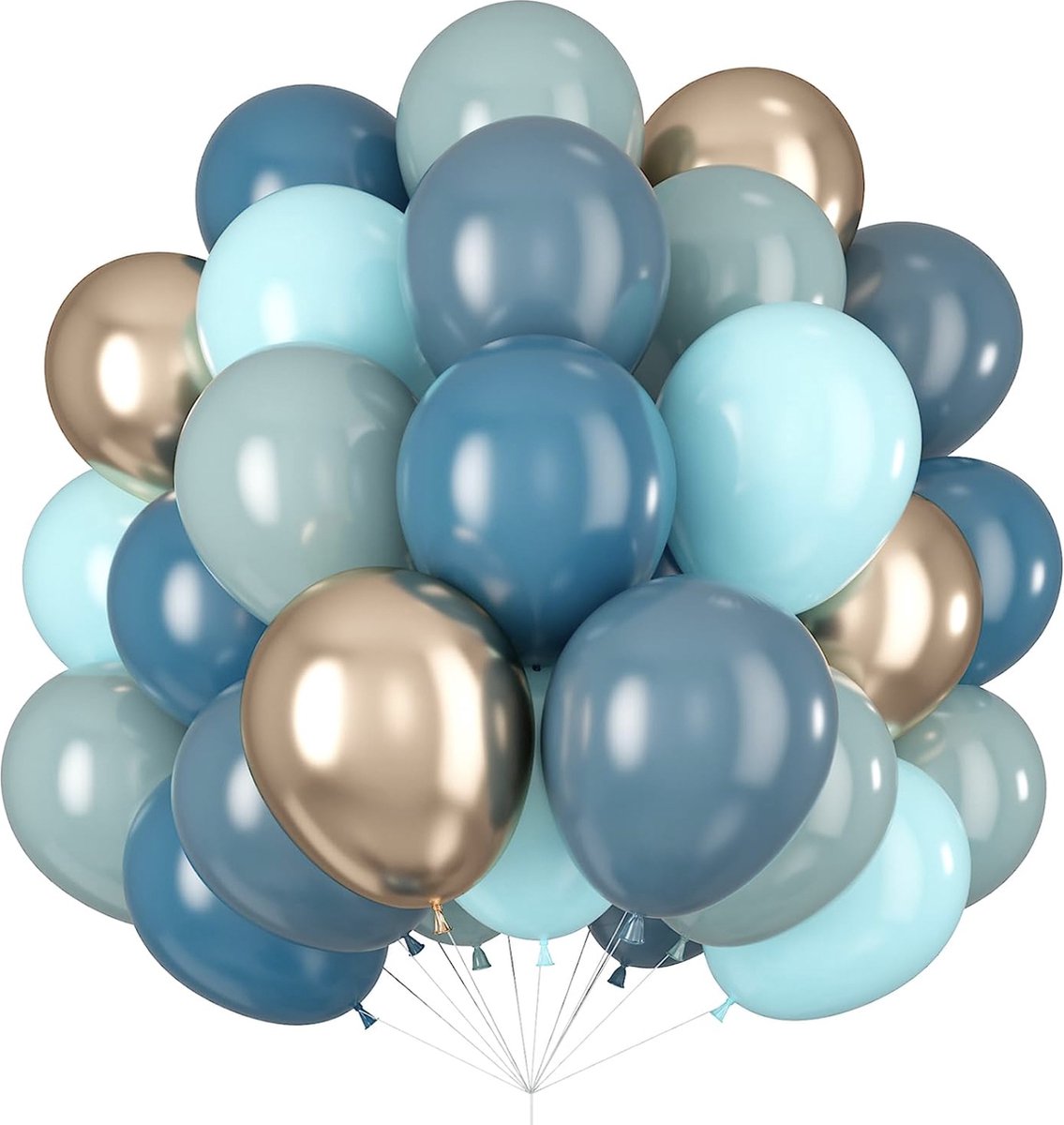 Ballonnen mix nude blauw || Op werkdagen voor 16:00 besteld = volgende werkdag verzonden